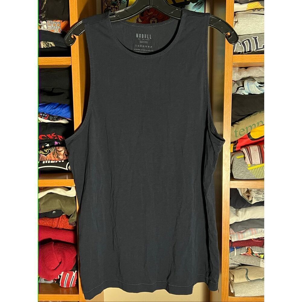 NOBULL Mens Stretch Sleeveless Black Crossfit Tank Top Medium
